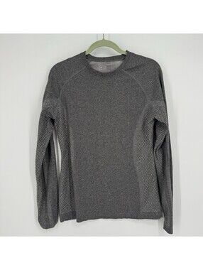 Figs top womens large gray long sleeve stretch seamless doctor nurse scrub